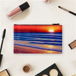 Golden Sunset Over Beach Cosmetic Bag (Small) Back