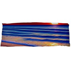 Golden Sunset Over Beach Body Pillow Case (dakimakura) by GardenOfOphir