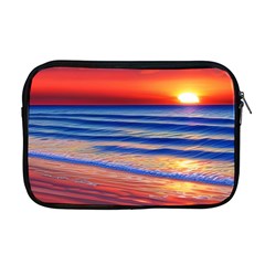 Golden Sunset Over Beach Apple Macbook Pro 17  Zipper Case by GardenOfOphir