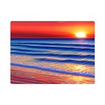 Golden Sunset Over Beach One Side Premium Plush Fleece Blanket (Mini) 35 x27  Blanket Front