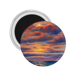 Serene Sunset Over Beach 2 25  Magnets by GardenOfOphir