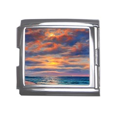 Serene Sunset Over Beach Mega Link Italian Charm (18mm) by GardenOfOphir