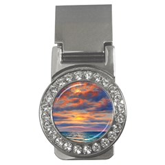 Serene Sunset Over Beach Money Clips (cz)  by GardenOfOphir