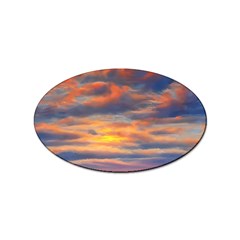 Serene Sunset Over Beach Sticker (oval) by GardenOfOphir