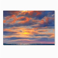 Serene Sunset Over Beach Postcard 4 x 6  (pkg Of 10) by GardenOfOphir