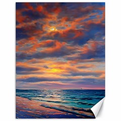 Serene Sunset Over Beach Canvas 18  X 24  by GardenOfOphir