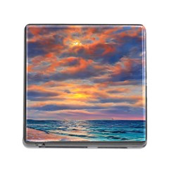 Serene Sunset Over Beach Memory Card Reader (square 5 Slot) by GardenOfOphir