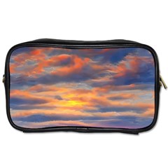 Serene Sunset Over Beach Toiletries Bag (two Sides) by GardenOfOphir