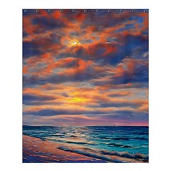 Serene Sunset Over Beach Shower Curtain 60  X 72  (medium)  by GardenOfOphir