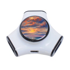 Serene Sunset Over Beach 3-port Usb Hub by GardenOfOphir