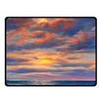 Serene Sunset Over Beach Fleece Blanket (Small) 45 x34  Blanket Back