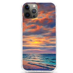 Serene Sunset Over Beach Iphone 12 Pro Max Tpu Uv Print Case by GardenOfOphir