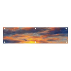 Serene Sunset Over Beach Banner And Sign 4  X 1  by GardenOfOphir