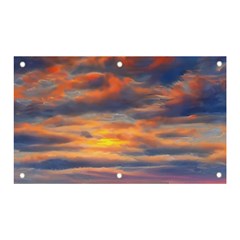 Serene Sunset Over Beach Banner And Sign 5  X 3  by GardenOfOphir