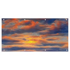 Serene Sunset Over Beach Banner And Sign 8  X 4  by GardenOfOphir