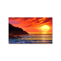 Reflecting Sunset Over Beach Sticker Rectangular (10 Pack) by GardenOfOphir