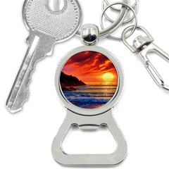 Reflecting Sunset Over Beach Bottle Opener Key Chain by GardenOfOphir