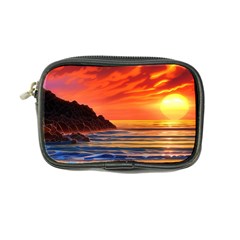 Reflecting Sunset Over Beach Coin Purse by GardenOfOphir