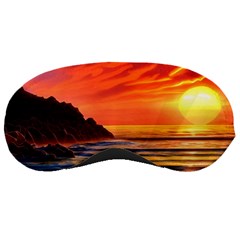 Reflecting Sunset Over Beach Sleeping Mask by GardenOfOphir