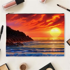 Reflecting Sunset Over Beach Cosmetic Bag (xl) by GardenOfOphir