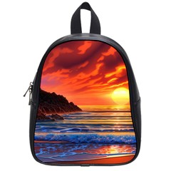 Reflecting Sunset Over Beach School Bag (small) by GardenOfOphir