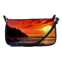 Reflecting Sunset Over Beach Shoulder Clutch Bag by GardenOfOphir