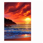 Reflecting Sunset Over Beach Small Garden Flag (Two Sides) Front