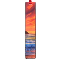 Reflecting Sunset Over Beach Large Book Marks by GardenOfOphir