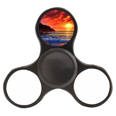 Reflecting Sunset Over Beach Finger Spinner by GardenOfOphir