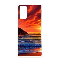 Reflecting Sunset Over Beach Samsung Galaxy Note 20 Tpu Uv Case by GardenOfOphir