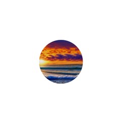 Summer Sunset Over The Ocean 1  Mini Magnets by GardenOfOphir