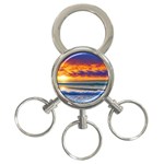 Summer Sunset Over The Ocean 3-Ring Key Chain Front