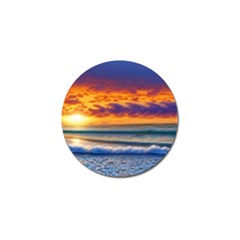 Summer Sunset Over The Ocean Golf Ball Marker (10 Pack) by GardenOfOphir