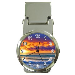 Summer Sunset Over The Ocean Money Clip Watches by GardenOfOphir