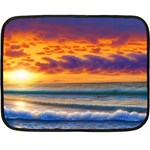 Summer Sunset Over The Ocean One Side Fleece Blanket (Mini) 35 x27  Blanket