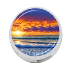 Summer Sunset Over The Ocean 4-port Usb Hub (one Side) by GardenOfOphir