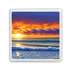 Summer Sunset Over The Ocean Memory Card Reader (square) by GardenOfOphir