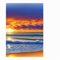 Summer Sunset Over The Ocean Small Garden Flag (two Sides) by GardenOfOphir