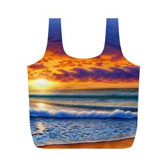 Summer Sunset Over The Ocean Full Print Recycle Bag (m) by GardenOfOphir