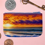 Summer Sunset Over The Ocean Large Coin Purse Back