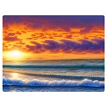 Summer Sunset Over The Ocean Premium Plush Fleece Blanket (Extra Small) 40 x30  Blanket Front