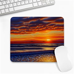 Nature s Sunset Over Beach Large Mousepad by GardenOfOphir