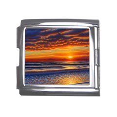 Nature s Sunset Over Beach Mega Link Italian Charm (18mm) by GardenOfOphir