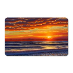 Nature s Sunset Over Beach Magnet (rectangular) by GardenOfOphir