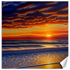 Nature s Sunset Over Beach Canvas 12  X 12  by GardenOfOphir