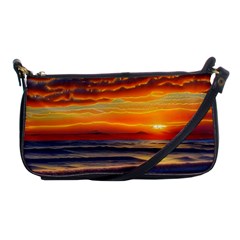 Nature s Sunset Over Beach Shoulder Clutch Bag by GardenOfOphir