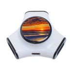 Nature s Sunset Over Beach 3-Port USB Hub Front