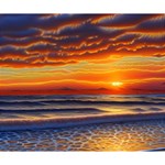 Nature s Sunset Over Beach Deluxe Canvas 14  x 11  (Stretched) 14  x 11  x 1.5  Stretched Canvas