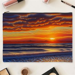 Nature s Sunset Over Beach Cosmetic Bag (xxxl) by GardenOfOphir