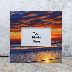 Nature s Sunset Over Beach White Box Photo Frame 4  X 6  by GardenOfOphir